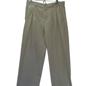 Puritan Mens Dress Pants Beige Size 34 Cotton Blend Button Zip Stretch Pockets
